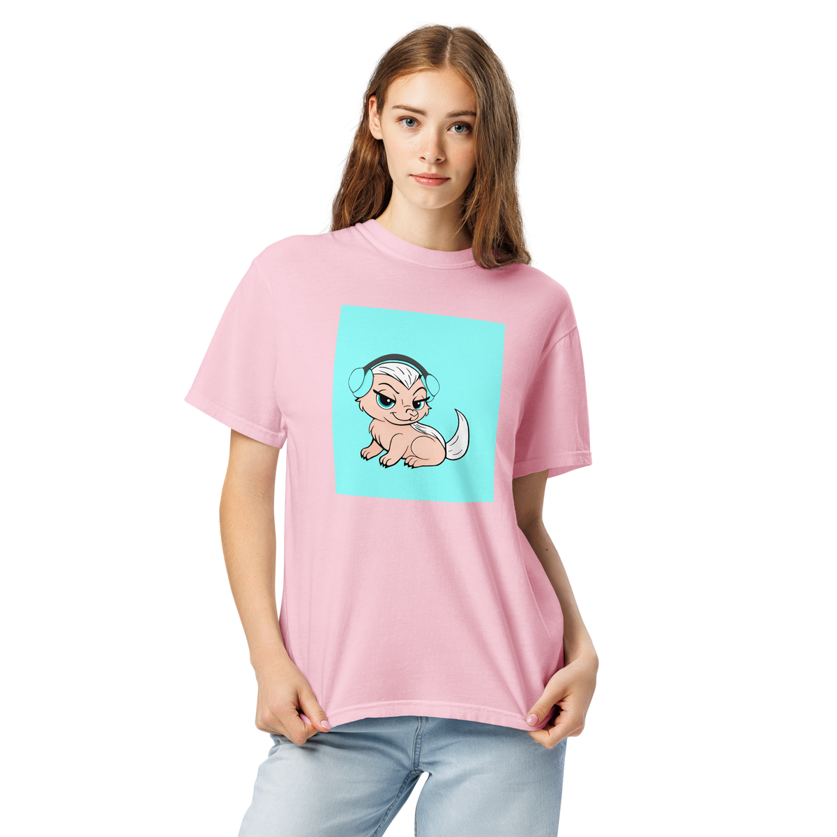 Honey Badger Color Block | Comfort Colors 1717 | Adult Ringspun Cotton Tee
