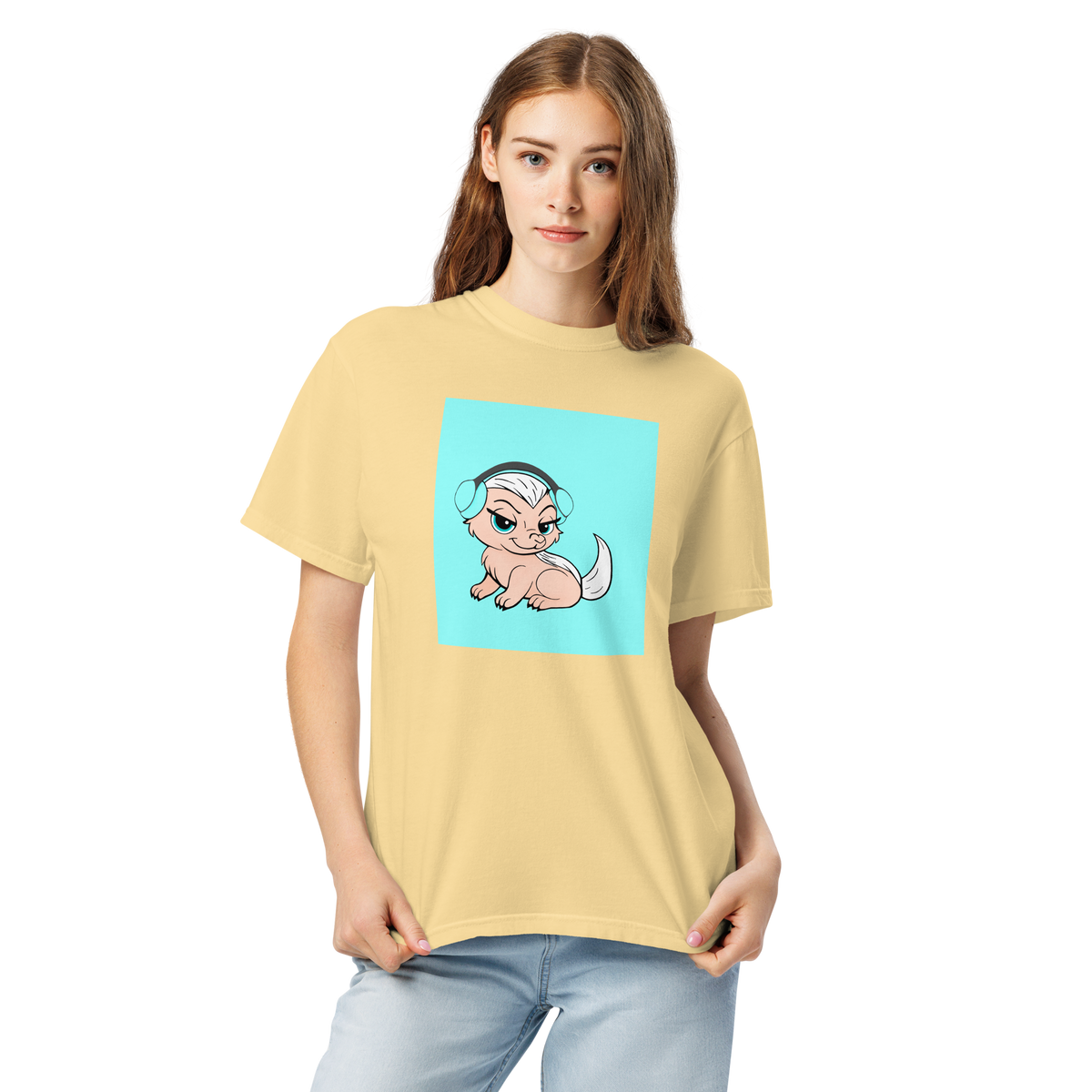 Honey Badger Color Block | Comfort Colors 1717 | Adult Ringspun Cotton Tee