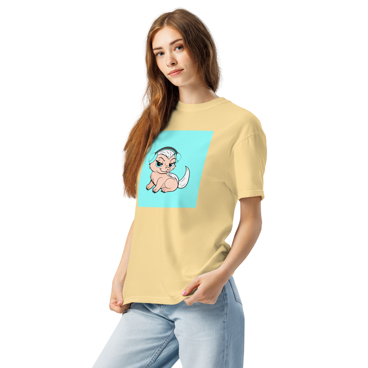 Honey Badger Color Block | Comfort Colors 1717 | Adult Ringspun Cotton Tee