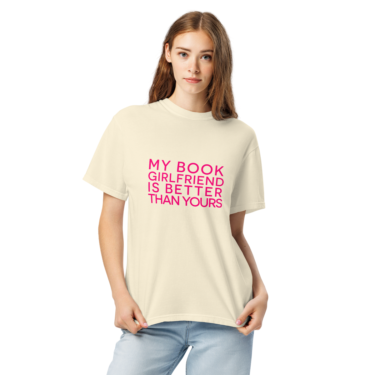 My Book Girlfriend | Comfort Colors 1717 | Adult Ringspun Cotton Tee