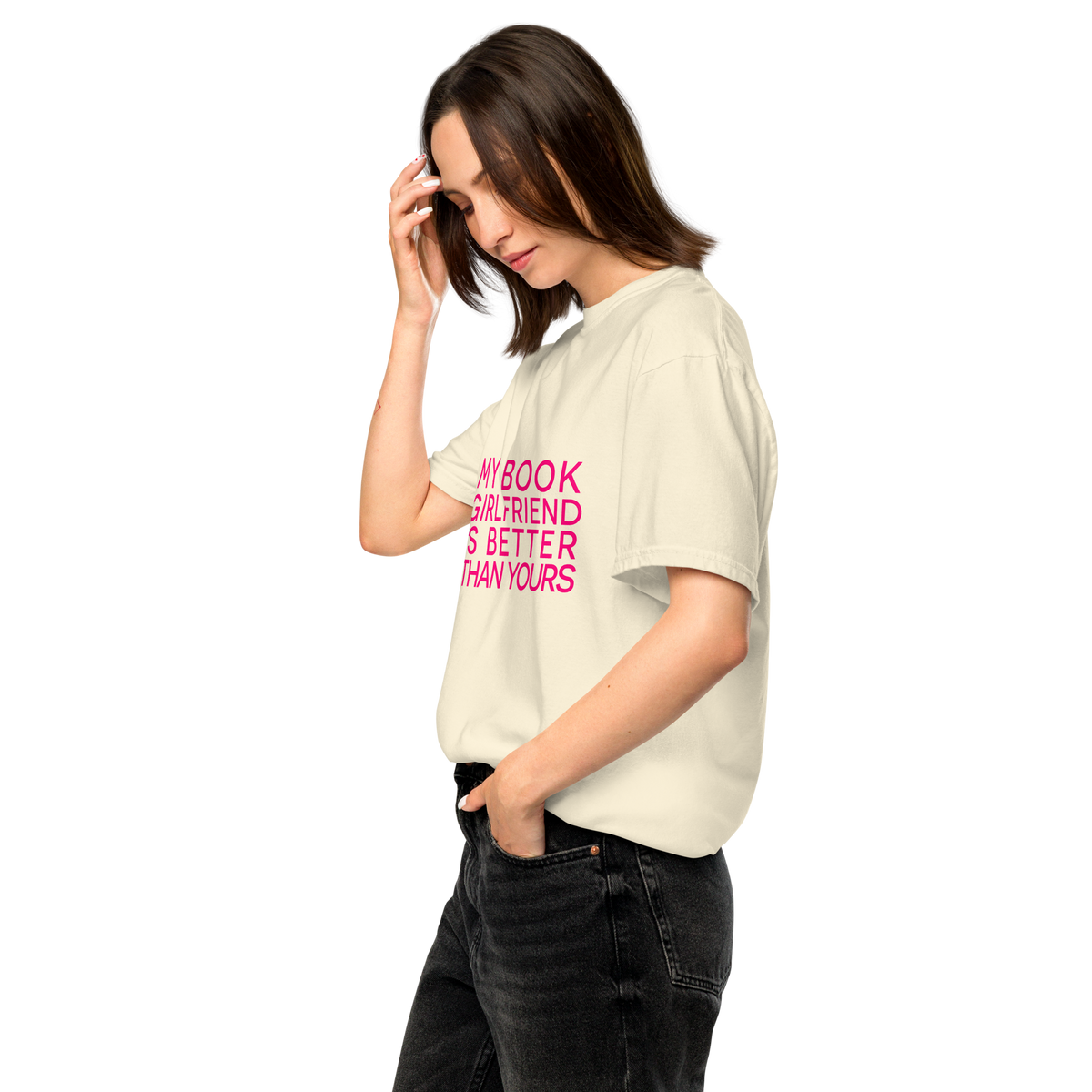 My Book Girlfriend | Comfort Colors 1717 | Adult Ringspun Cotton Tee