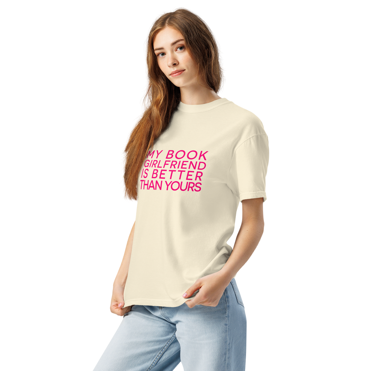 My Book Girlfriend | Comfort Colors 1717 | Adult Ringspun Cotton Tee