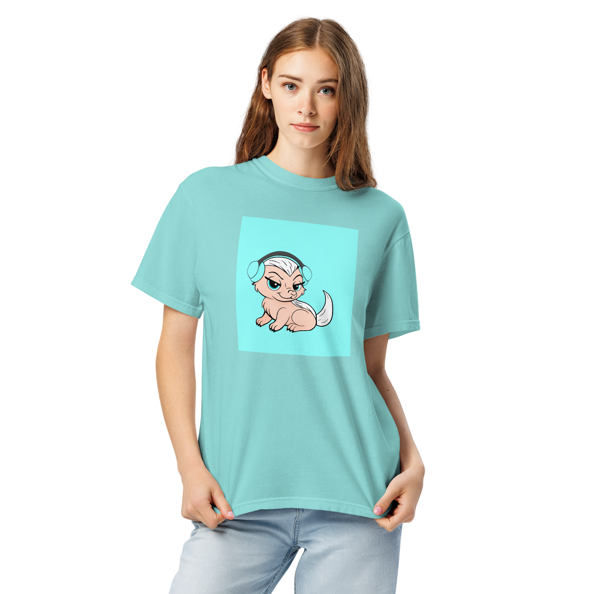 Honey Badger Color Block | Comfort Colors 1717 | Adult Ringspun Cotton Tee