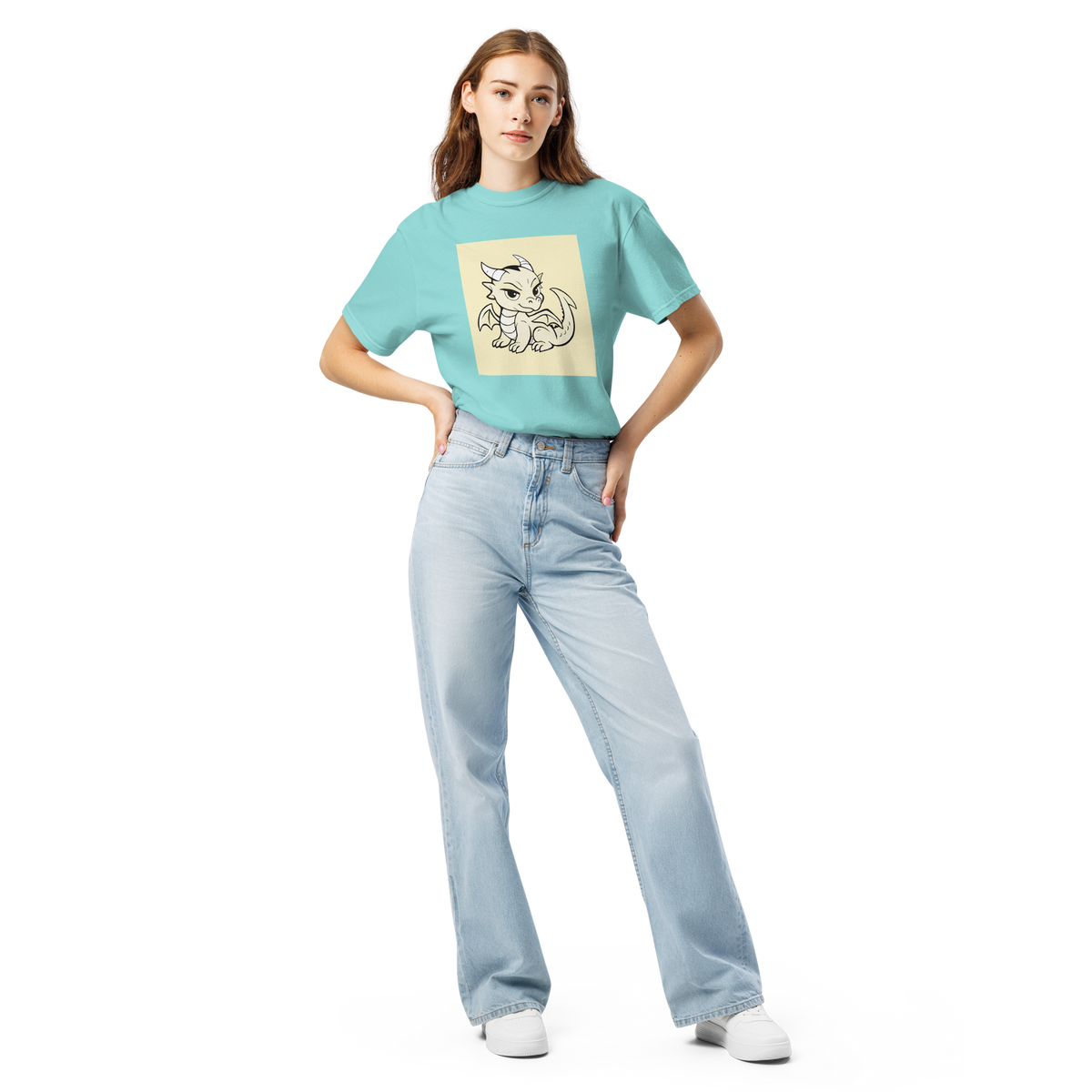 Darcy Dragon Color Block | Comfort Colors 1717 | Adult Ringspun Cotton Tee