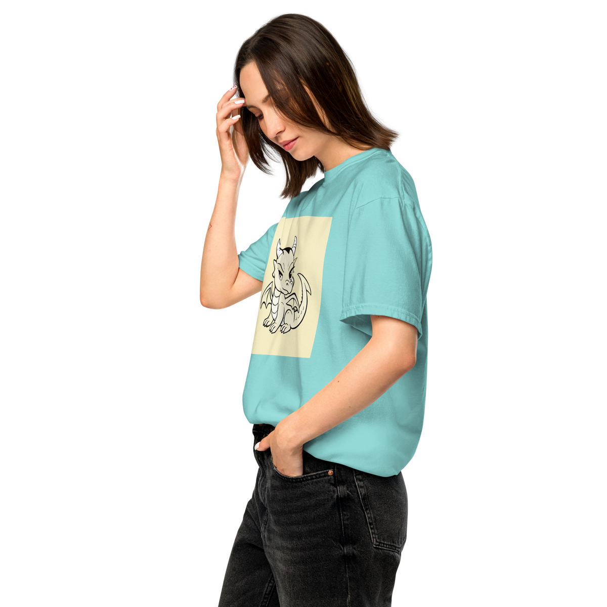 Darcy Dragon Color Block | Comfort Colors 1717 | Adult Ringspun Cotton Tee