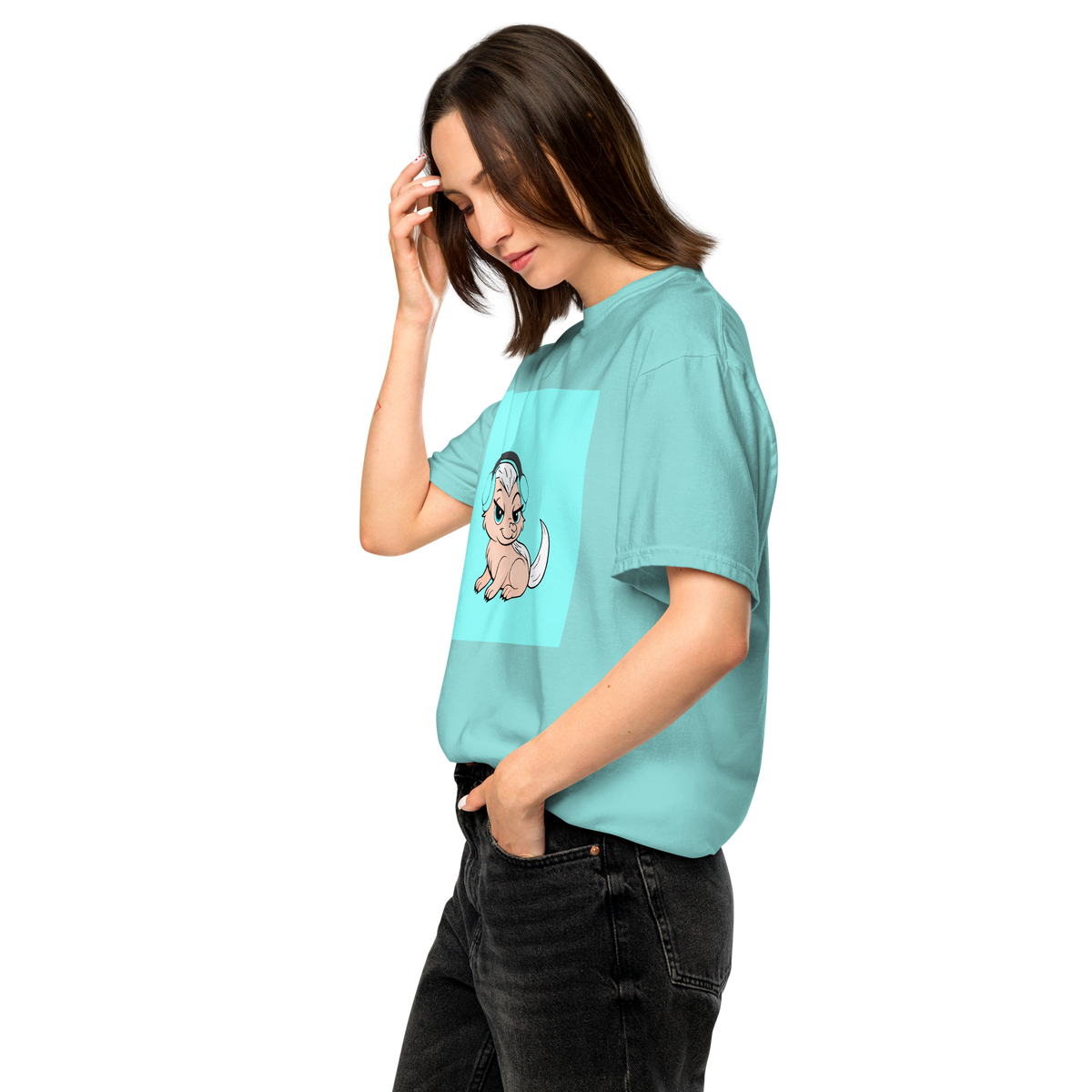 Honey Badger Color Block | Comfort Colors 1717 | Adult Ringspun Cotton Tee