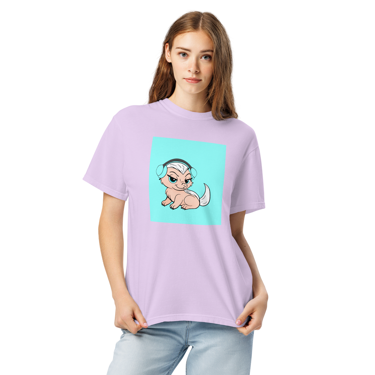 Honey Badger Color Block | Comfort Colors 1717 | Adult Ringspun Cotton Tee